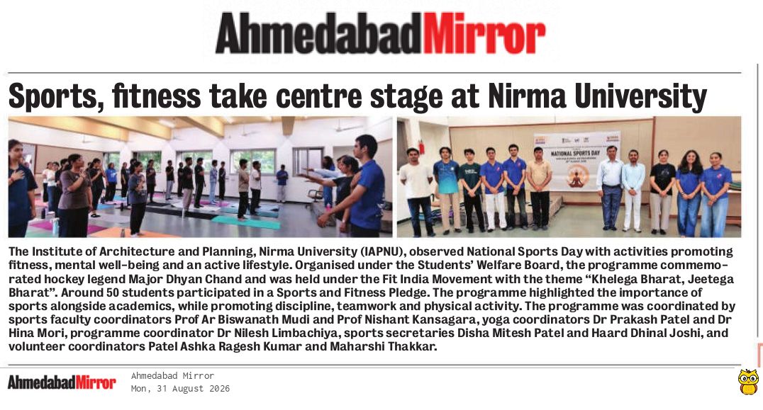 Sports, fitness take centre stage at Nirma University