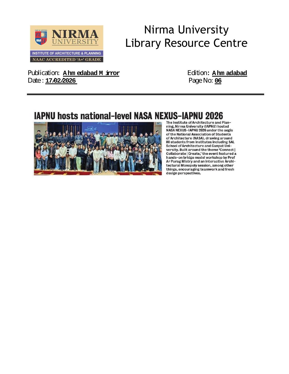IAPNU hosts national-level NASA NEXUS-IAPNU 2026